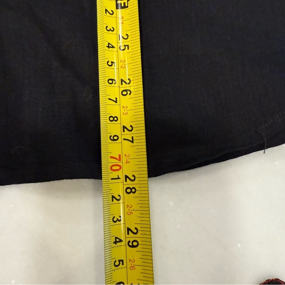 Lauren Ralph Lauren LINEN Button Down Shirt Black Gold Buttons Size L NEW Sz L - Picture 5 of 9